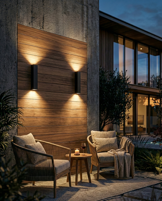 Outdoor Slim Wall Light with Downward Illumination – Dark Grey