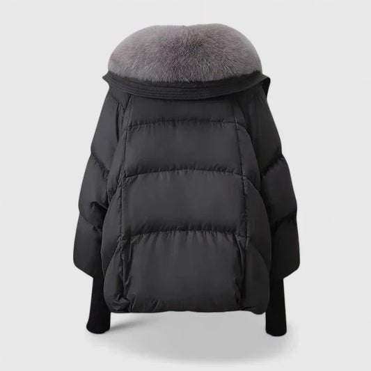 Women's jacket with faux fur collar, additional photo