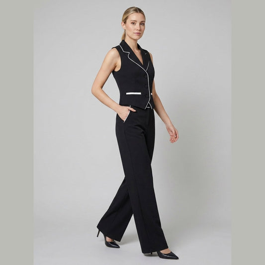 Cora Blazer Set with Contrast Piping and Slight Stretch Regular Fit 1