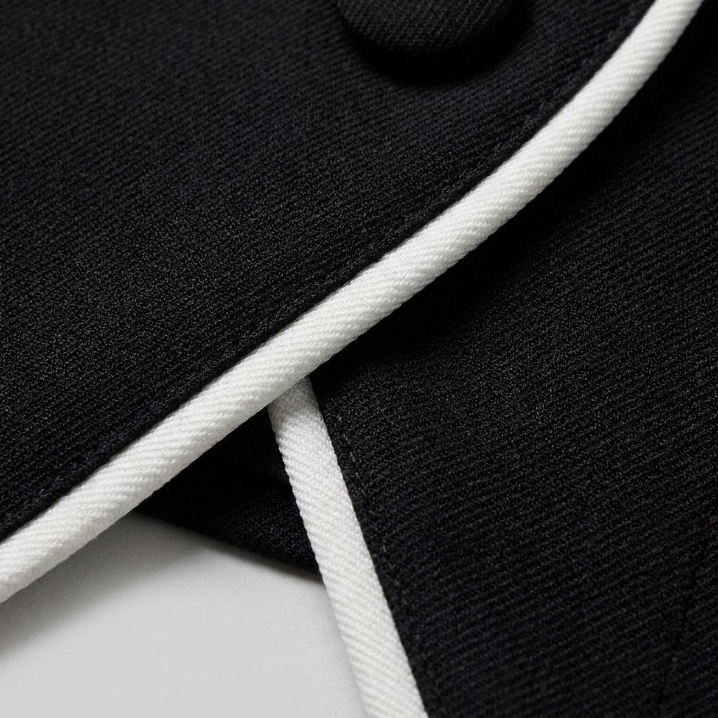 Cora Blazer Set with Contrast Piping and Slight Stretch Regular Fit 4