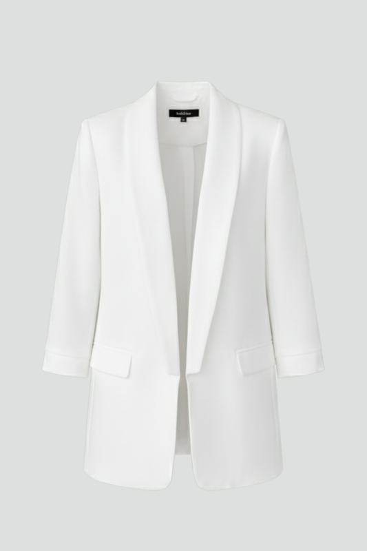 Elysia Fitted Blazer with Wrap Collar and Tailored Silhouette for Professional Style 1