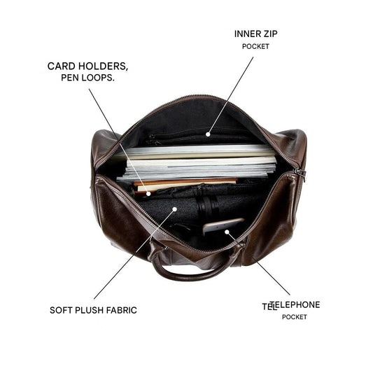 EverLuxe - Leather Travel Duffel Bag with Large Capacity and Lightweight Design 1