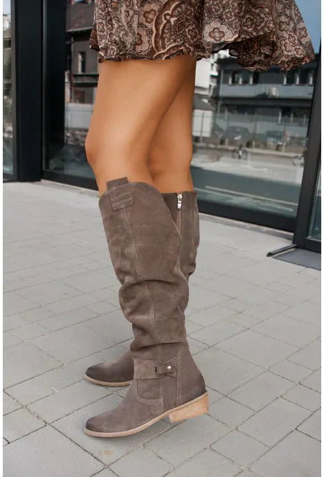 Harper Knee High Boots with Plush Lining and Zipper Closure for Warmth 7