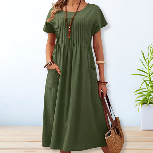 Jacqueline Relaxed Fit Summer Dress with Pockets & Breathable Fabric 1