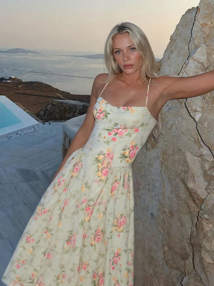Katherine Floral Midi Dress - Elegant Summer Wedding Guest Dress 4