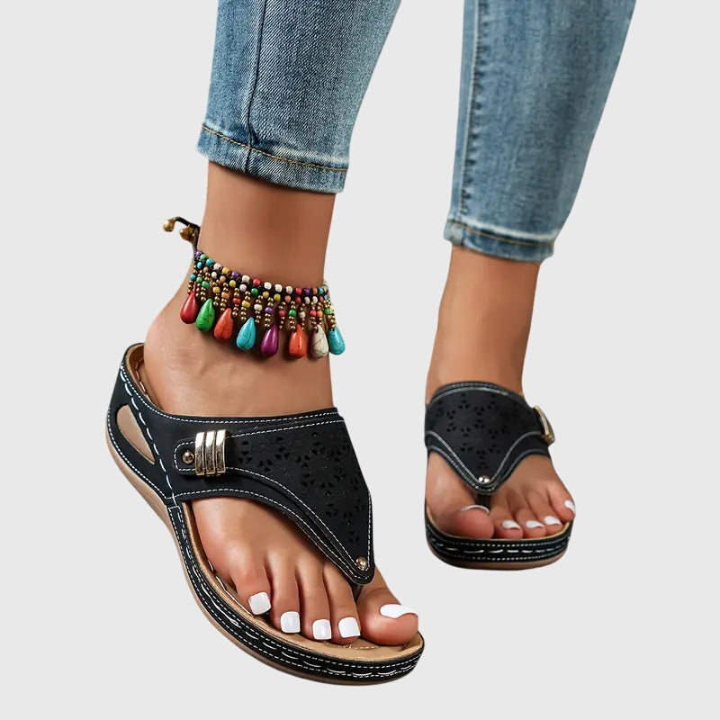 Kaylie Orthopedic Sandals - Ergonomic Support with Stable Wedge Sole 6