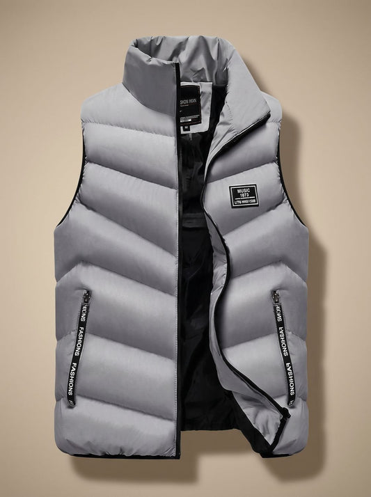 Noah Quilted Puffer Vest - Lightweight Sleeveless Design with Stand Collar 1