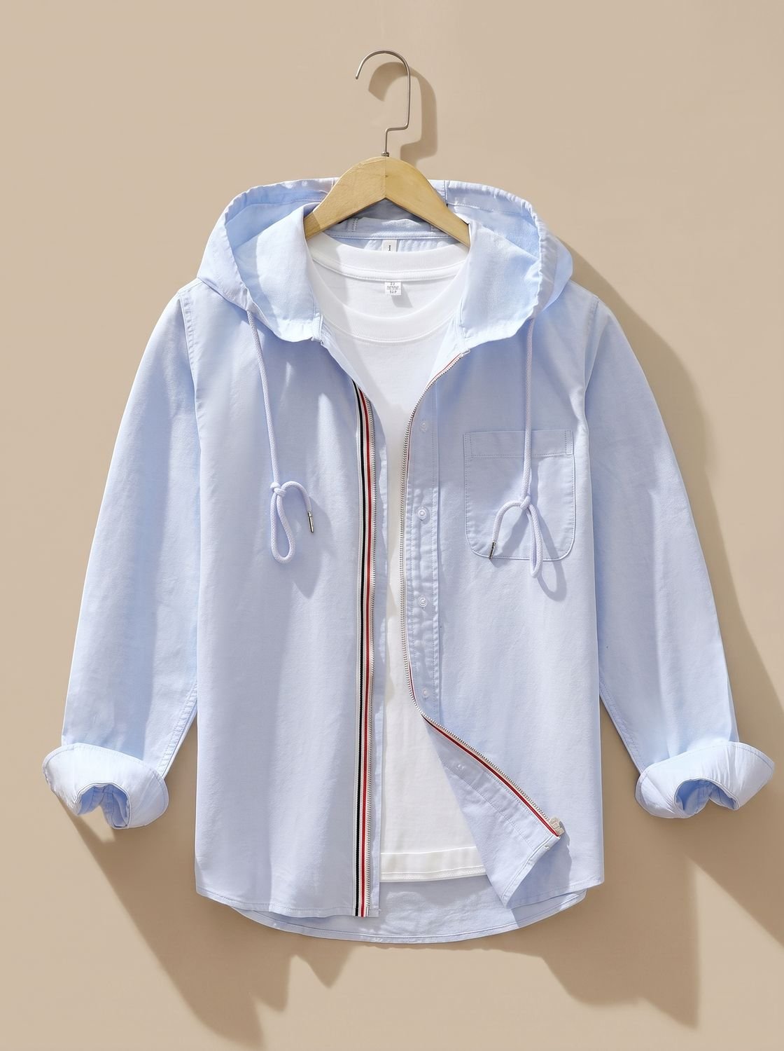 Simon Hooded Jacket - Womens Rain Jacket with Hood, Zip Closure & Striped Detail 4