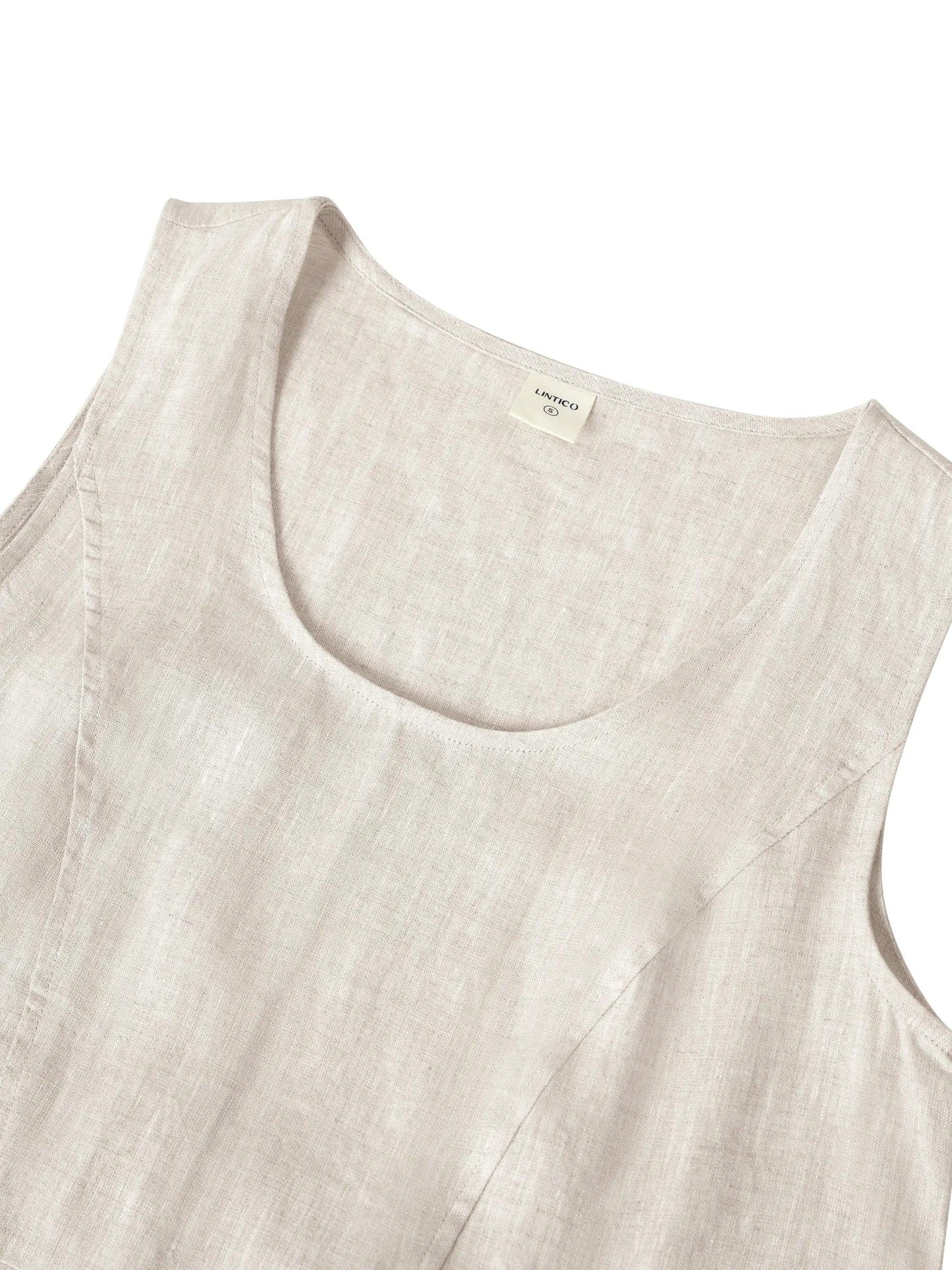 100% Linen Swing Beach Tank Dress GIANA 6