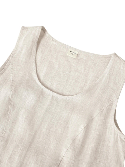 100% Linen Swing Beach Tank Dress GIANA 6