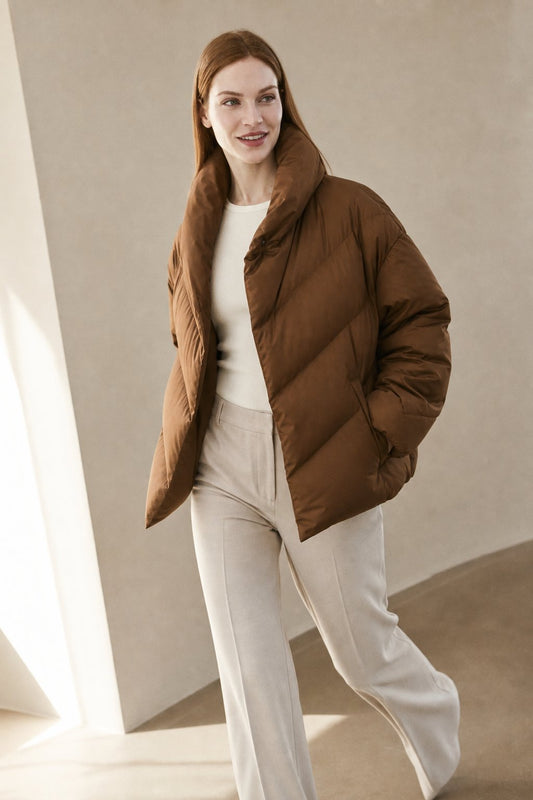 ArcticEdge Cropped Puffer Jacket - Lightweight Insulated Warmth with Adjustable Hood 0