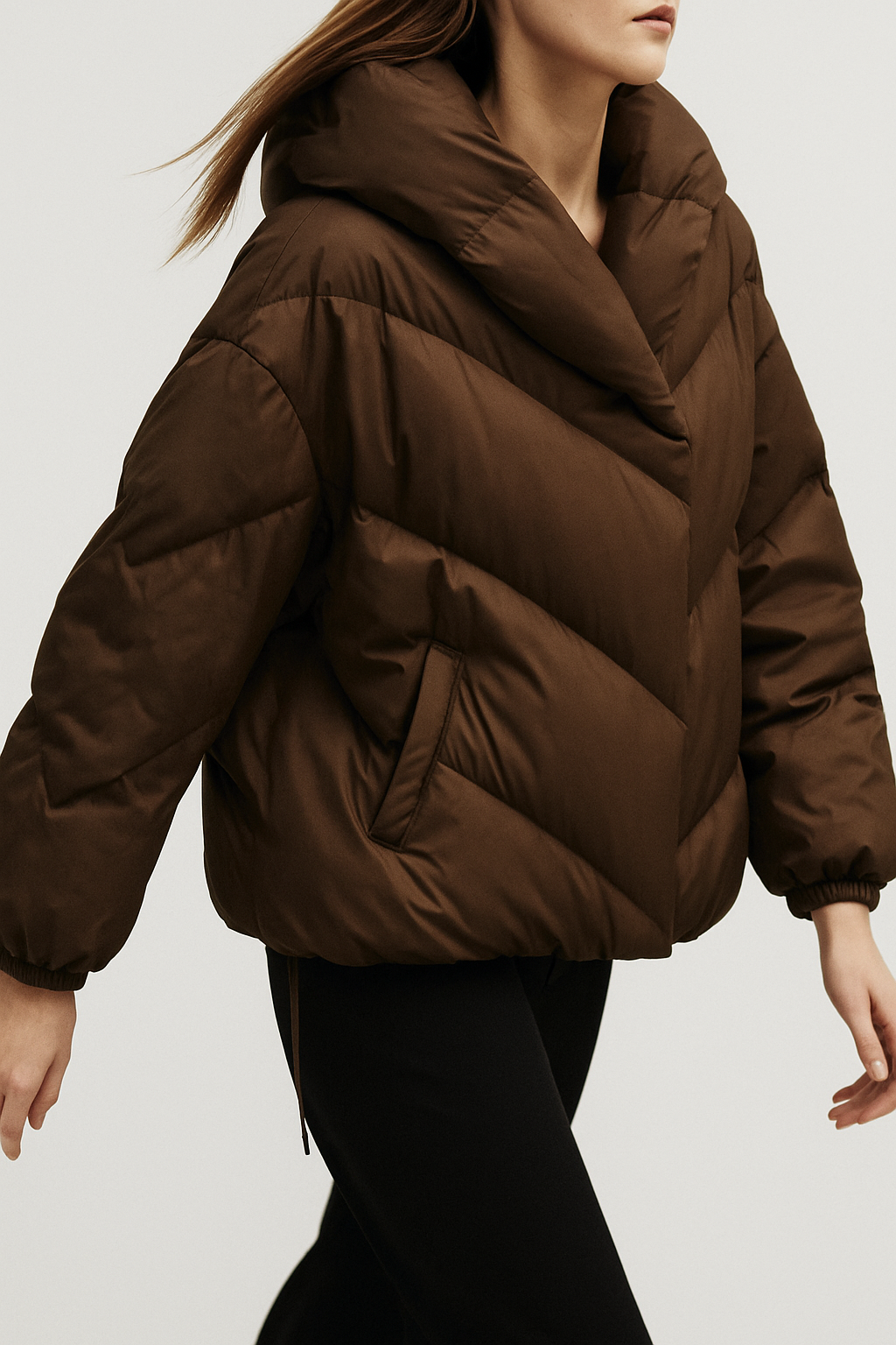 ArcticEdge Cropped Puffer Jacket - Lightweight Insulated Warmth with Adjustable Hood 7