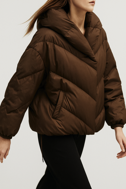 ArcticEdge Cropped Puffer Jacket - Lightweight Insulated Warmth with Adjustable Hood 7