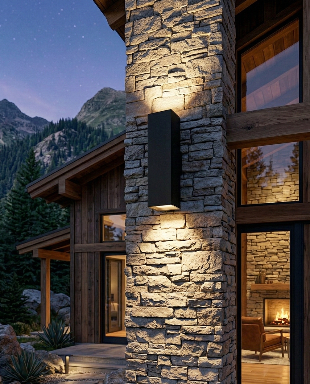 Outdoor Wall Light with Dual Direction Illumination – Dark Grey