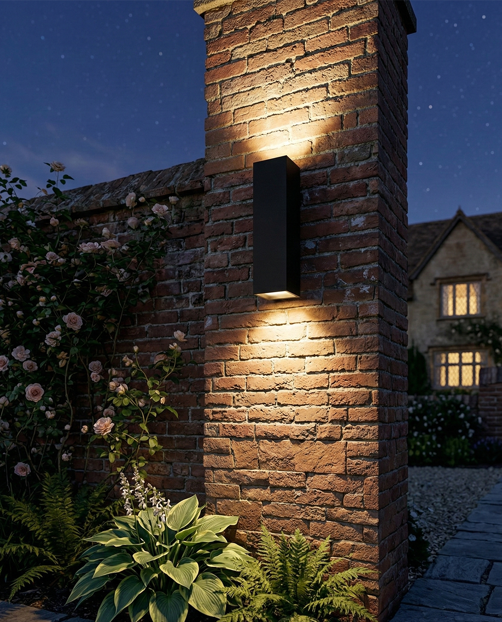 Outdoor Wall Light with Dual Direction Illumination – Dark Grey