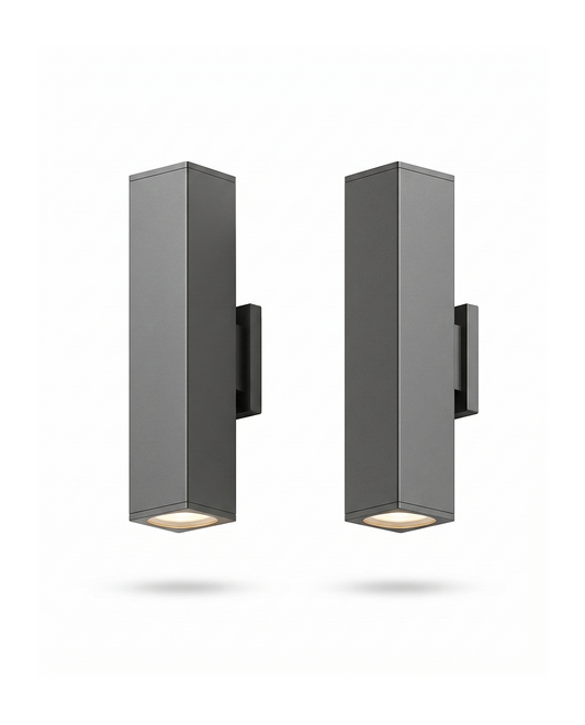 Outdoor Slim Wall Light with Downward Illumination – Dark Grey