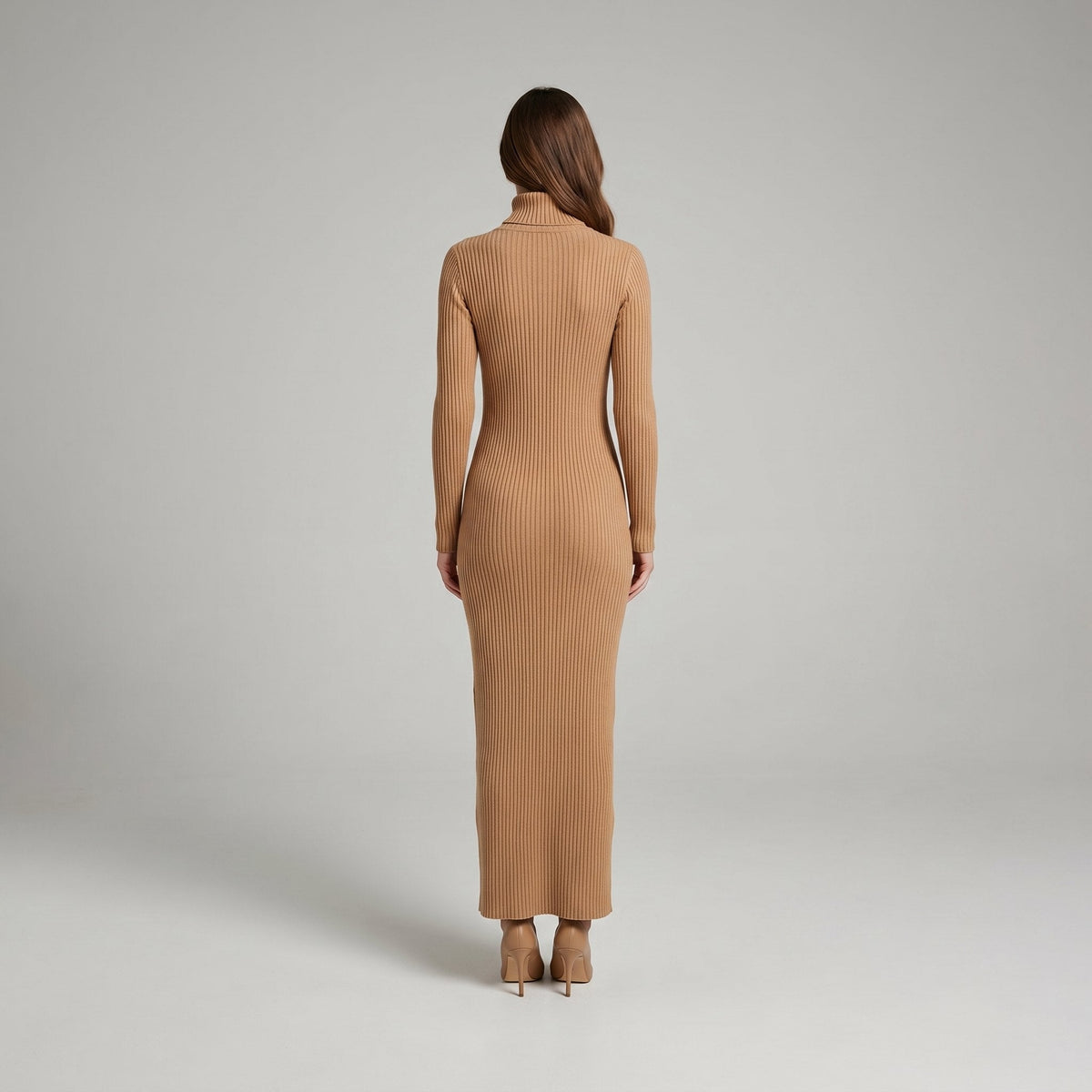 Aurora Wool-Blend Maxi Dress - Slim Fit Elegant Knit Formal Dresses 5