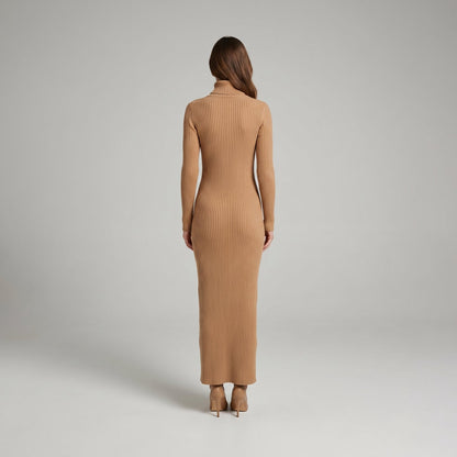 Aurora Wool-Blend Maxi Dress - Slim Fit Elegant Knit Formal Dresses 5
