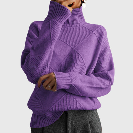 Avery Turtleneck Sweater - Soft Breathable Knit with Classic High-Neck Design 1