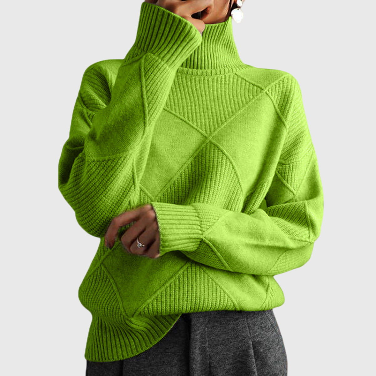 Avery Turtleneck Sweater - Soft Breathable Knit with Classic High-Neck Design 3