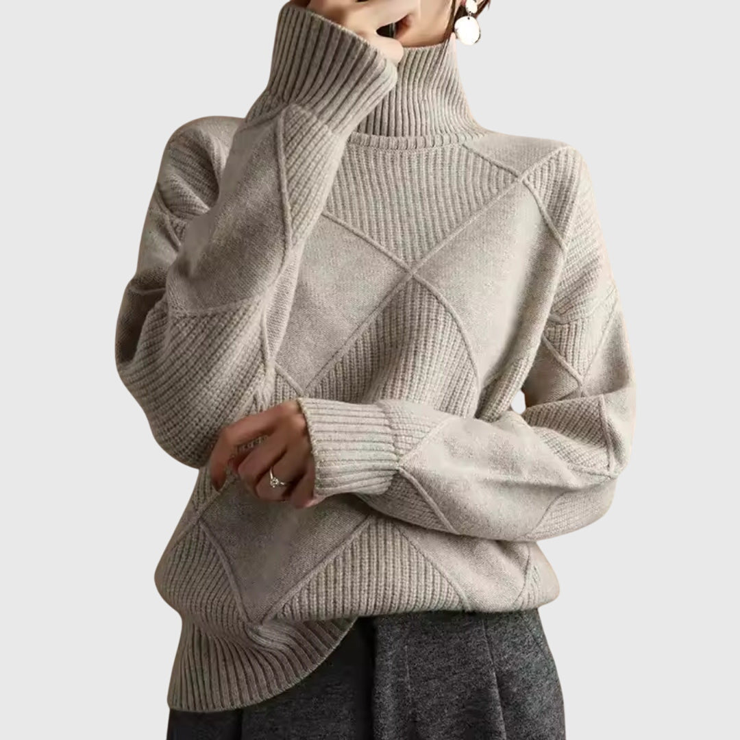 Avery Turtleneck Sweater - Soft Breathable Knit with Classic High-Neck Design 4