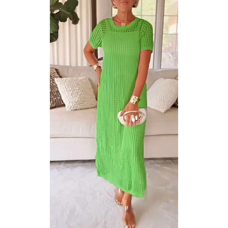 Bethany Cut-Out White Maxi Dress - Breathable Layered Long Dress 4