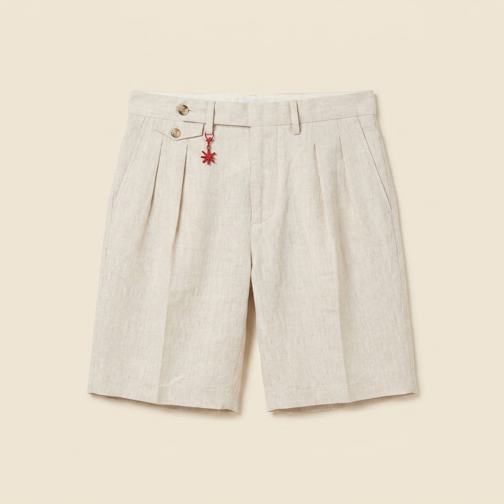 Brenlin Linen Bermuda Shorts - Relaxed Fit Casual Summer Style with Pockets 1