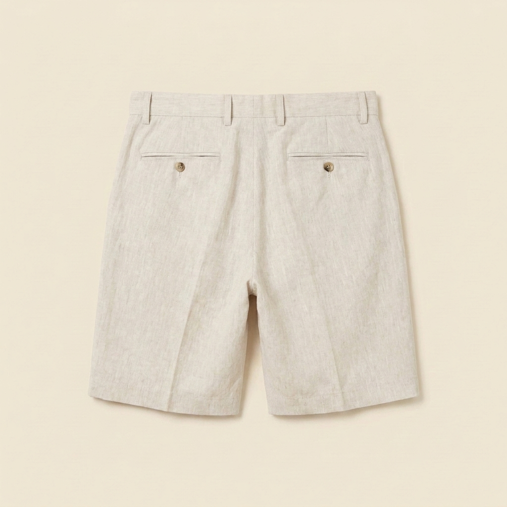 Brenlin Linen Bermuda Shorts - Relaxed Fit Casual Summer Style with Pockets 4