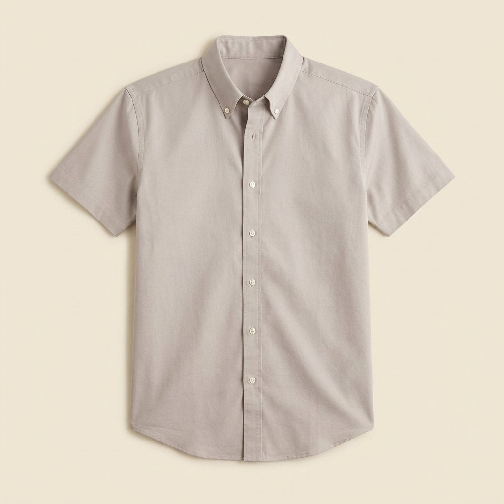 Caden Casual Shirt - 100% Cotton Twill Short Sleeve Button Down Collar 3