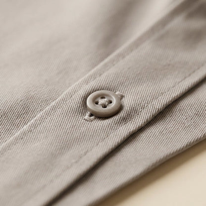 Caden Casual Shirt - 100% Cotton Twill Short Sleeve Button Down Collar 4