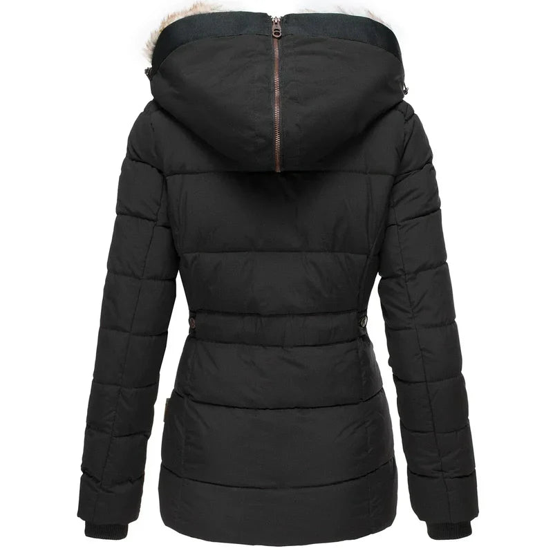 Catharina winter jacket in black, back view