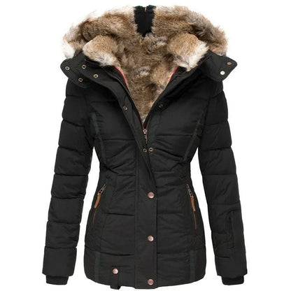 Catharina winter jacket in black, front view