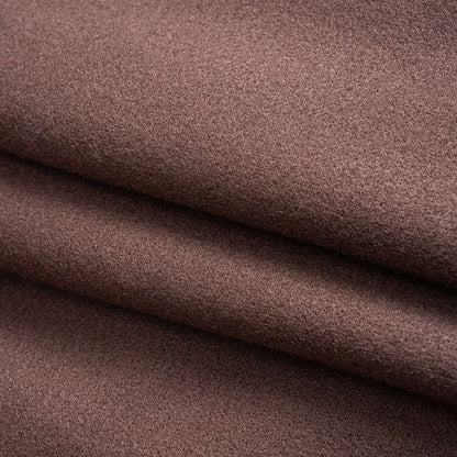 Noor double-breasted coat in brown, close-up of the fabric texture
