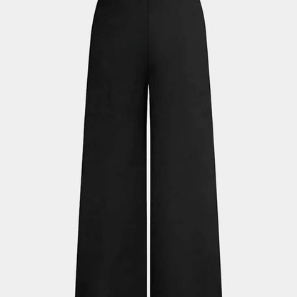 Nova wide-leg pants in black, full-length front view