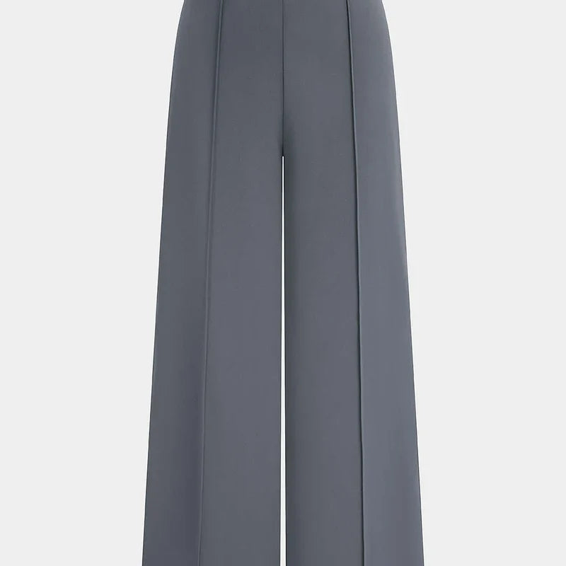 Nova wide-leg pants in blue, full-length front view