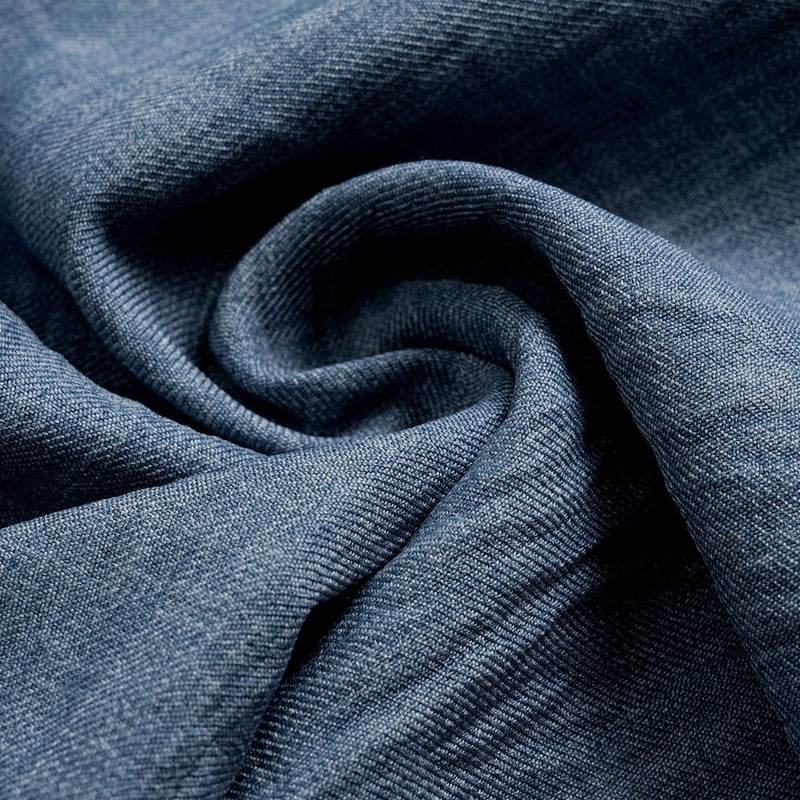Vera wide leg trousers in powder blue, close-up of the fabric texture