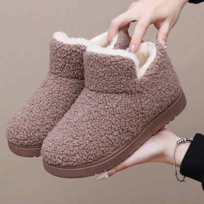 Women's fleece-lined ankle slipper boots, additional photo