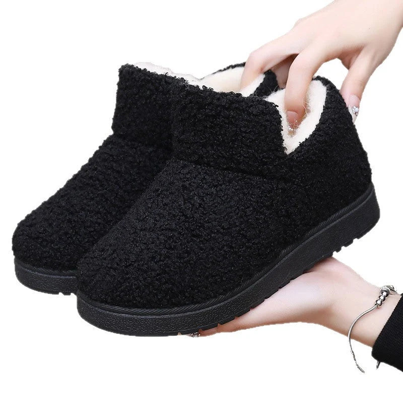 Women's fleece-lined ankle slipper boots, additional photo