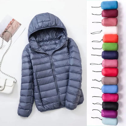 Women's lightweight down puffer jacket, additional view
