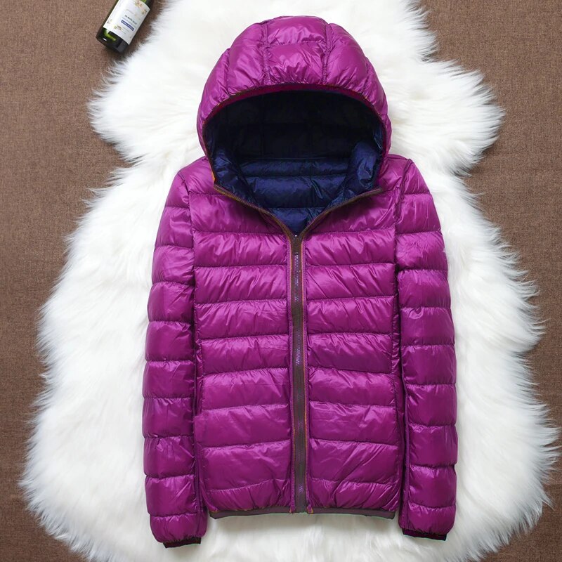 Women's lightweight down puffer jacket, additional view