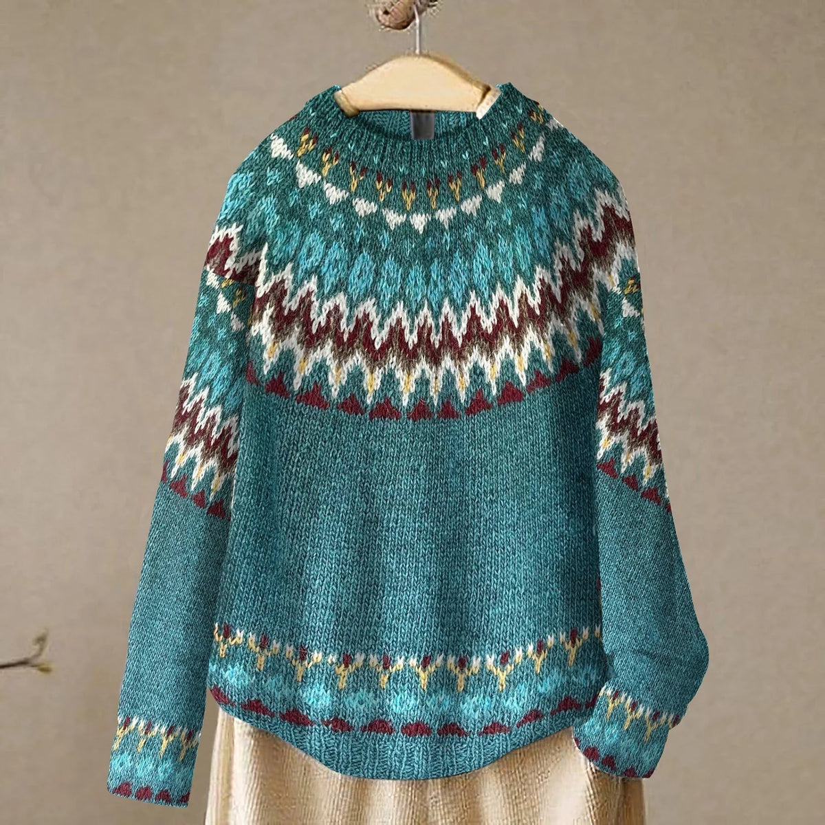 Women's Fair Isle crew-neck sweater, additional photo