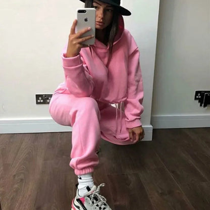 Cropped hoodie and joggers set, worn view 8