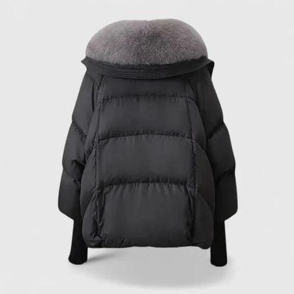 Women's jacket with faux fur collar, additional photo