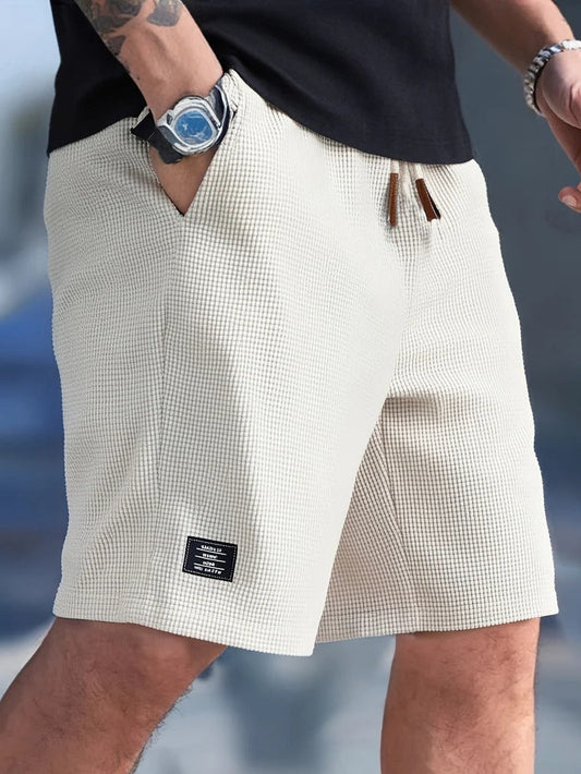 Casual Drawstring Shorts - Comfortable Relaxed Fit with Side Pockets 0