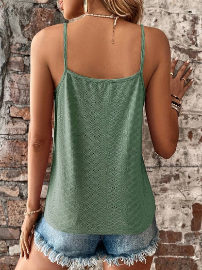 Celeste - Embroidered Camisole Top with Eyelet Detailing, Soft Fabric 3
