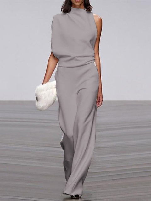 Chic Sleeveless Wide Leg Jumpsuit for Effortless Style and Comfort 1