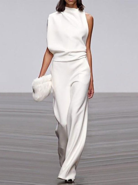 Chic Sleeveless Wide Leg Jumpsuit for Effortless Style and Comfort 7