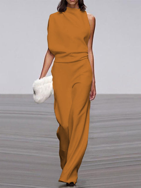Chic Sleeveless Wide Leg Jumpsuit for Effortless Style and Comfort 8