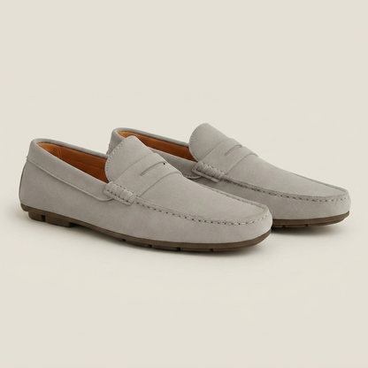 Classic Penny Strap Loafers - Comfortable Slip-On Black Leather Shoes 3