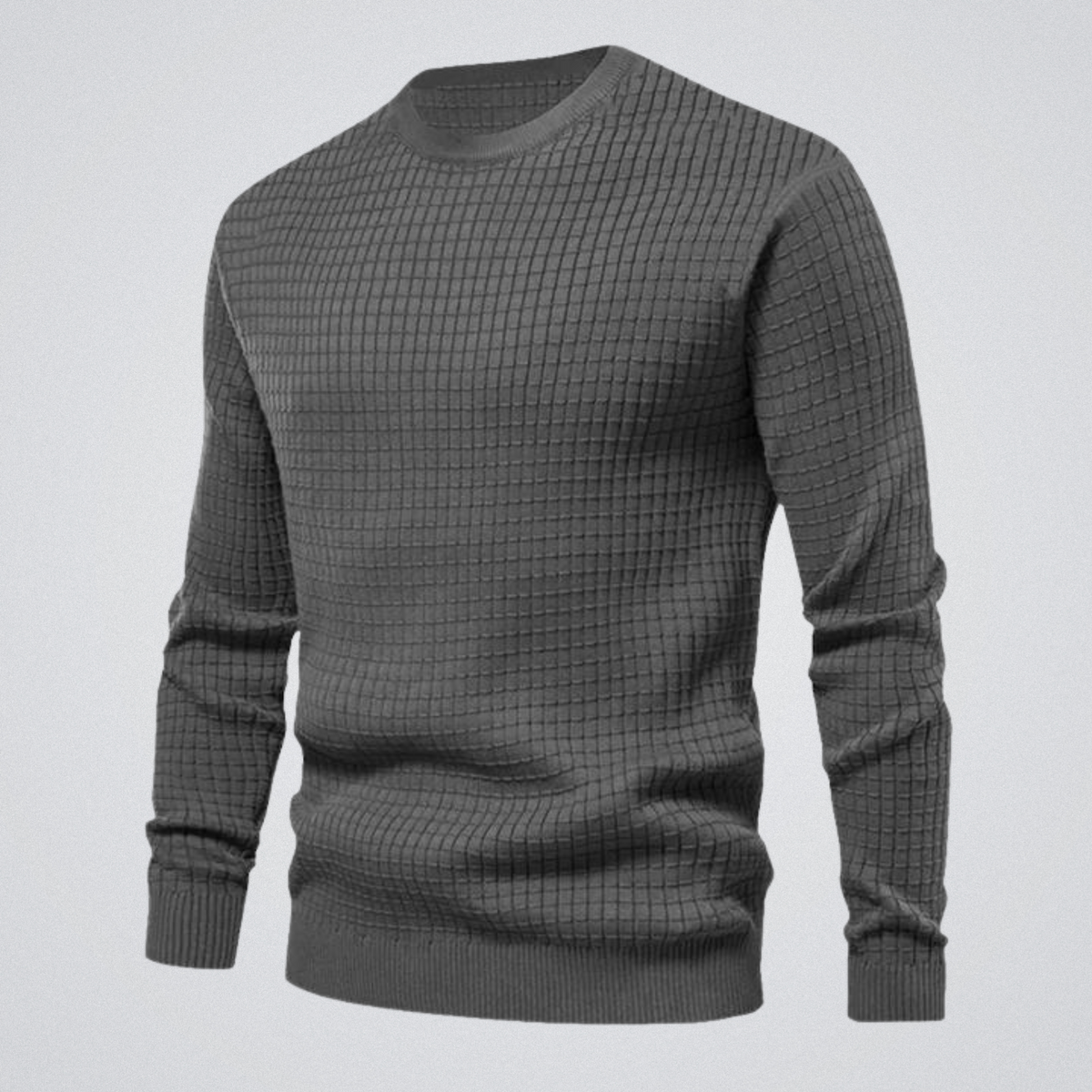 Classic Sweater - Soft Fine Waffle Texture with Round Neck for Versatile Style 0